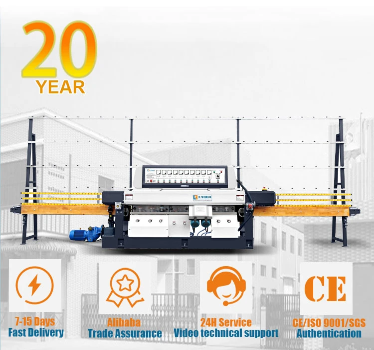 Straight Line Glass Edging Machine Supplier 4 Motor Glass Edge Polishing Machine