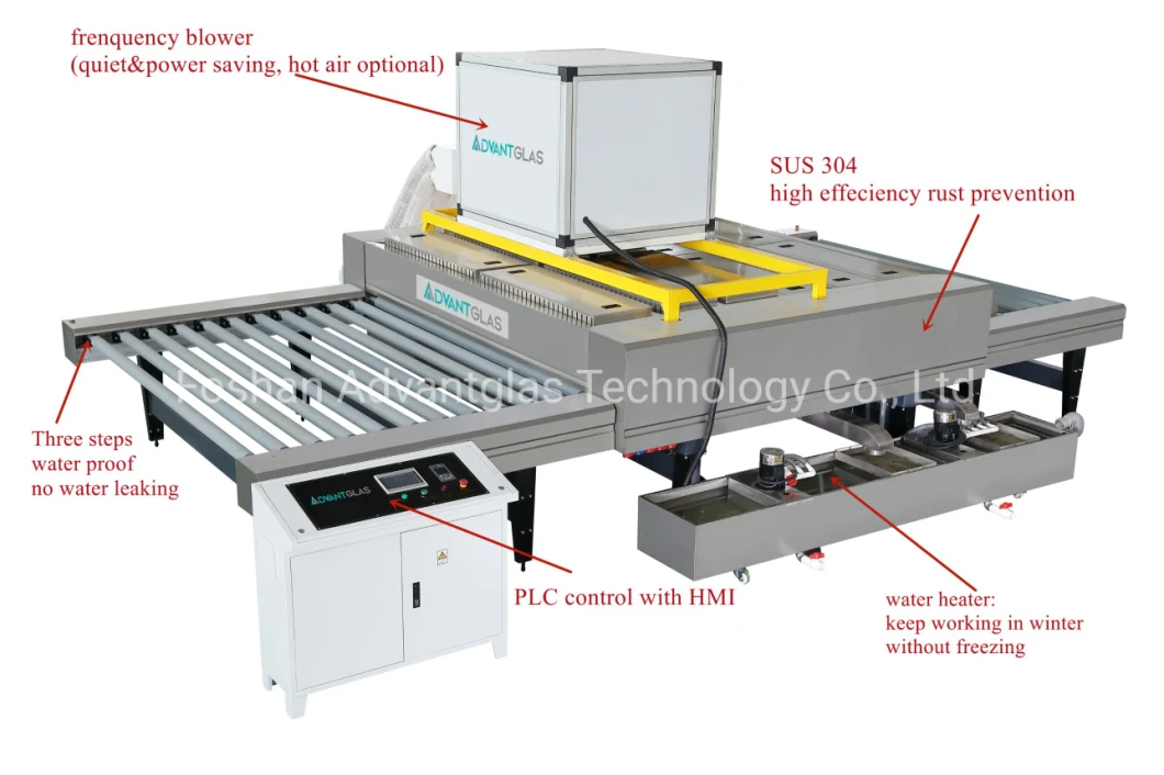 Intelligent Glass Washing Machine for Tinted Glass Before Tempering Machine